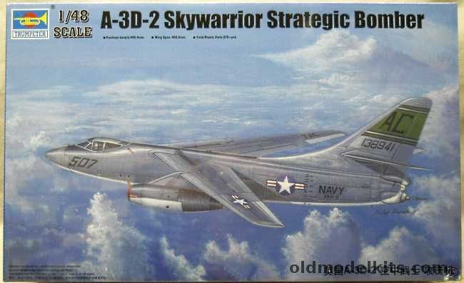 Trumpeter 1/48 Douglas A3D-2 Skywarrior Strategic Bomber - (A3D), 02868 plastic model kit